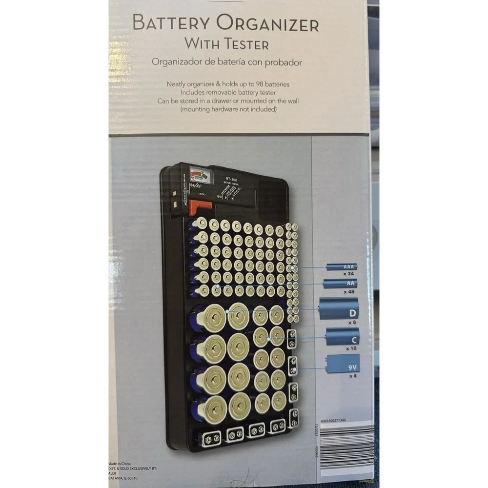 Battery Organizer with Tester